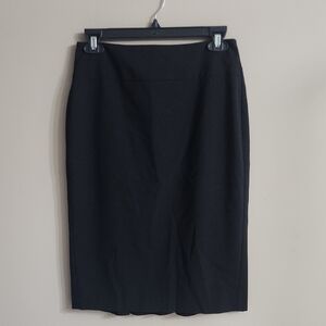 Vintage Classic Black Lined Pencil Skirt